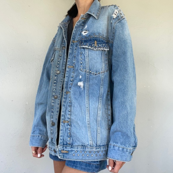 Free People oversized denim jacket